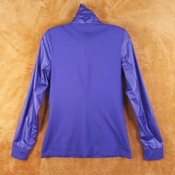 UNDER ARMOUR Womens Track Jacket Small Purple Zip Up Nylon Contrast Stretch Knit - Picture 5 of 9